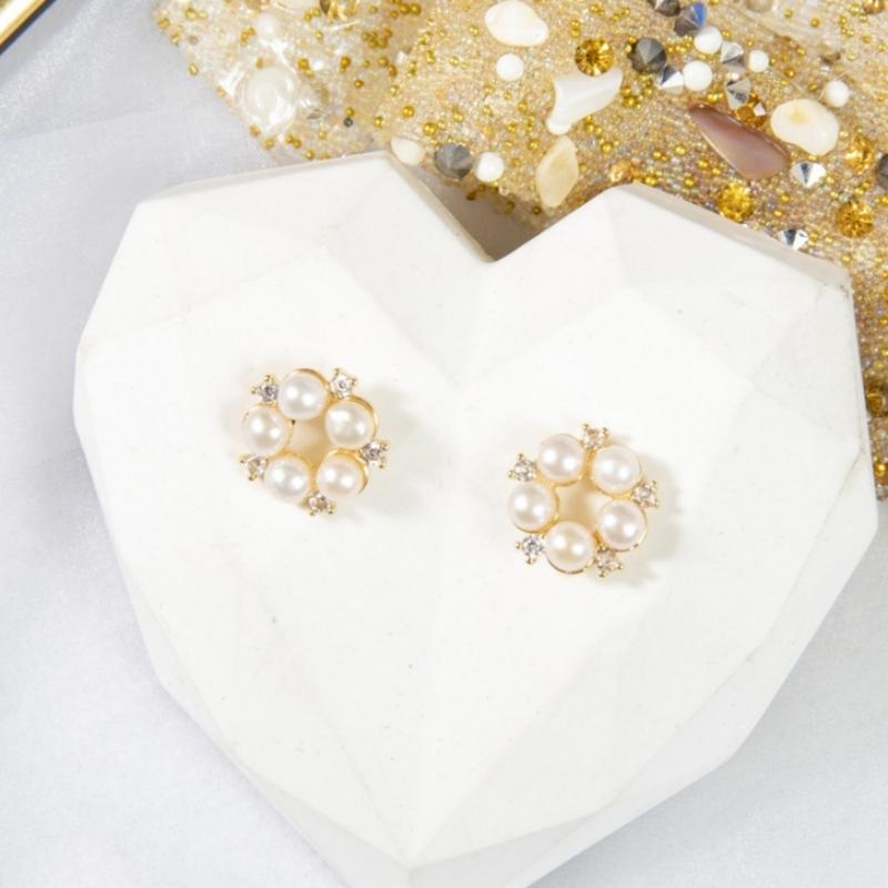 Модные серьги-гвоздики с искусственным жемчугом и кристаллами для женщин, минимализм, темперамент, праздничная бижутерия, подарок AVE