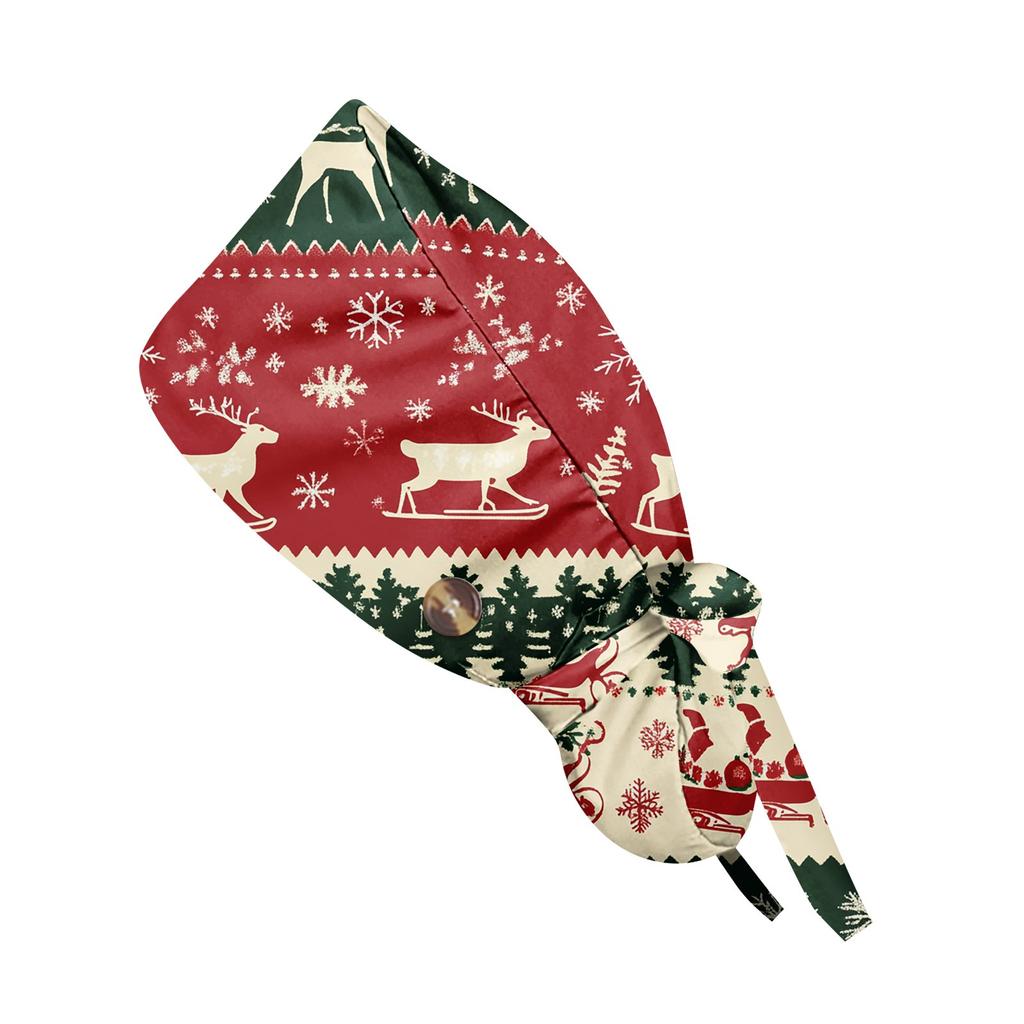 Модная рождественская рабочая кепка с принтом, повседневная женская кепка с хвостиком, кепка с повязкой, кепка Baotou