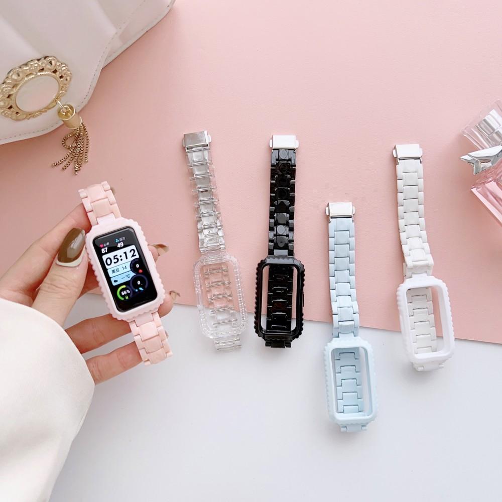 Ремешок для Huawei Band 7 8 Correa SmartWatch, чехол с имитацией керамики, браслет-браслет для Honor Band 6, Huawei Band6