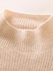 Women's High-End Cashmere Pullover: Autumn/Winter Half-High Neck, Seamless Short Wool Knit Sweater