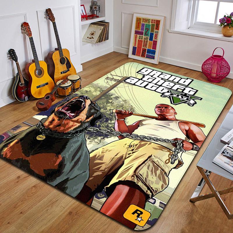 G-Grand Theft Auto Принтованный Ковер Модный Коврик для Йоги Спальня Декоративный Ковер Гостиная Декоративный Коврик для Пола Подарок на День Рождения
