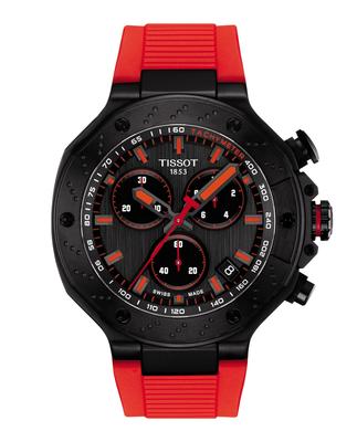 Мужские часы Tissot T-Race с кварцевым хронографом, T1414173706101, Циферблат темно-серого цвета