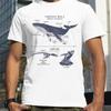 Humpback Whale Anatomy Shark Lover T-Shirt Summer Men Street Punk Style Boy Loose Oversized T-Shirt