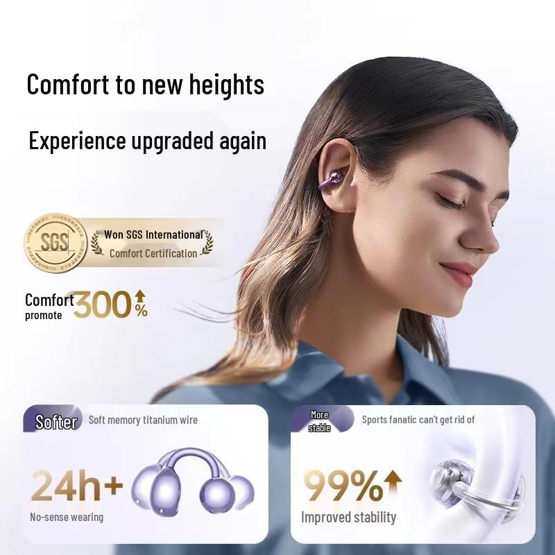 Clip04 Bluetooth 2025 Беспроводные наушники: Спортивный зажим, Высокое качество звука, Длительное время работы от аккумулятора GTS15