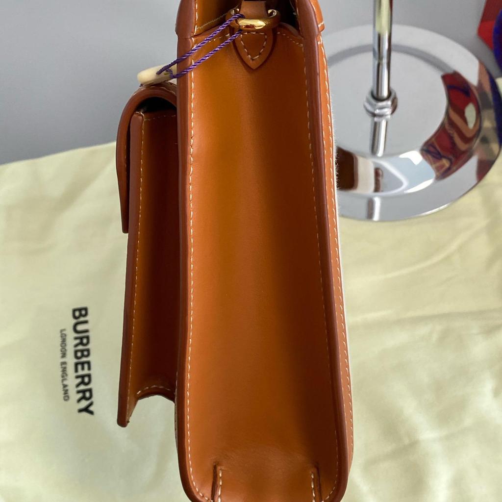 [Pre-Owned] Pocket Bag Two-Tone Canvas And Leather With Detachable Adjustable Shoulder Strap Mini Handbag - Excellent #1AVGVLJ