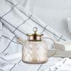 Elegant Glass Beverage Carafe with Lid for and Cold Drinks