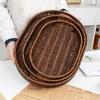 Практичная плетёная корзина из искусственного ротанга, овальная, большой вместимости, многоцелевая, для хлеба, для гостиной