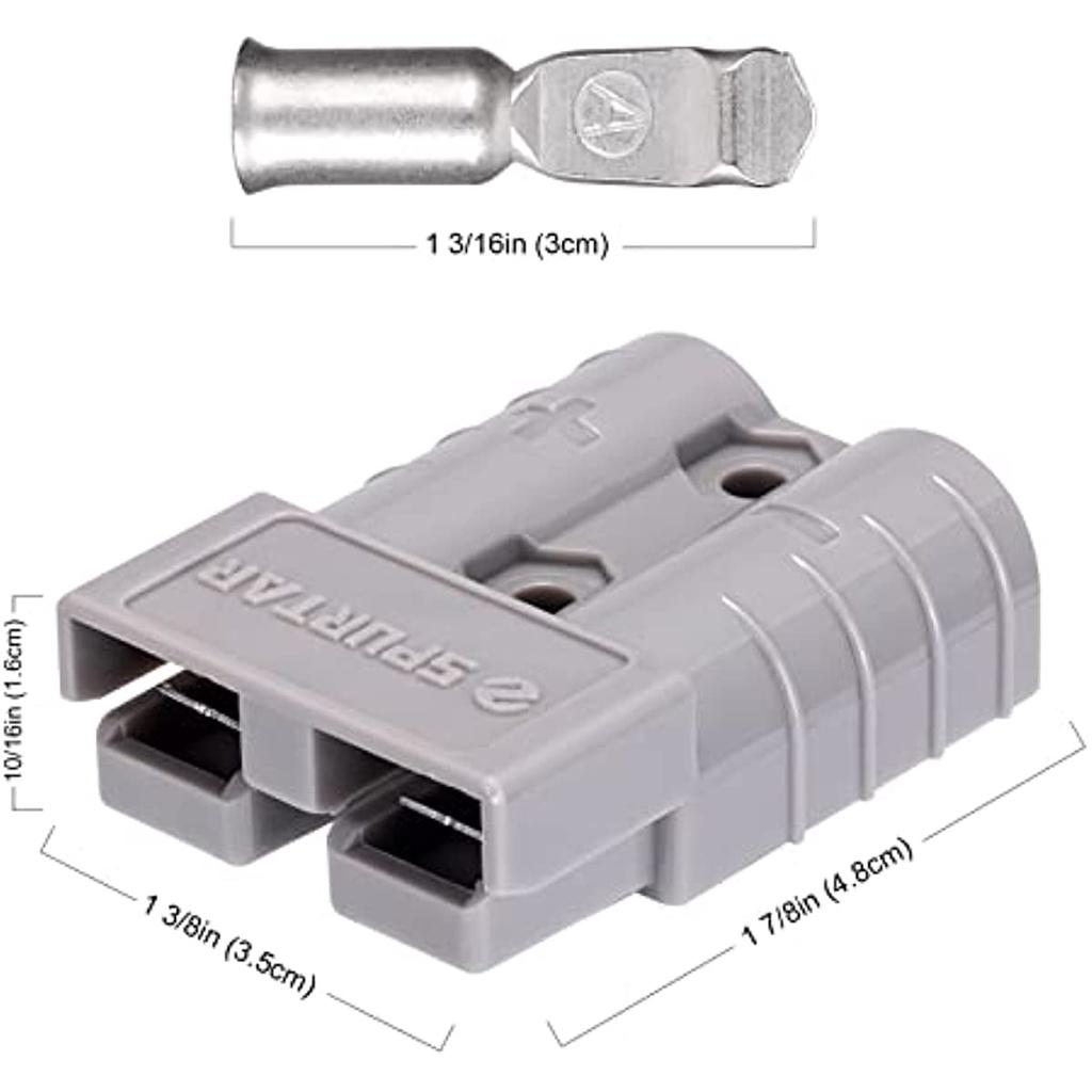 Подключение аккумулятора, штекер 50 А, 3,3–13,3 мм², быстроразъемный разъем для аккумуляторной батареи, штекер быстрого подключения для автомобиля, кемпера, каравана, мотоцикла, лодки, солнечной системы