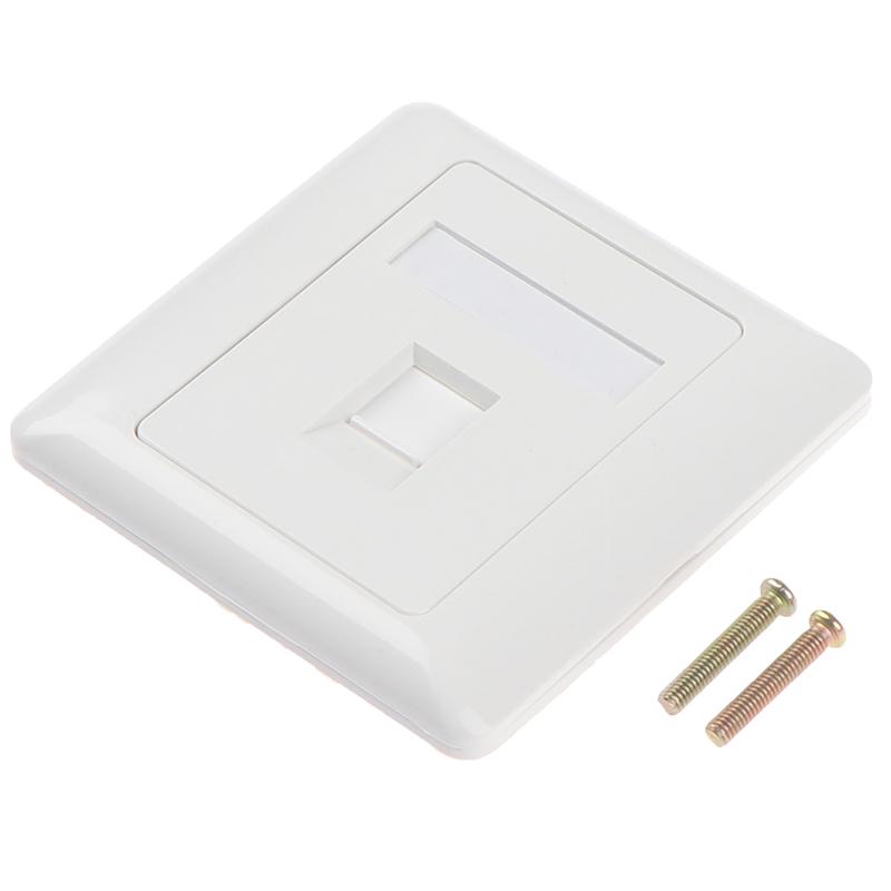 86 Тип Однопортовый RJ45 Настенная Плоская Лицевая Панель Ethernet Сетевая Розетка Панель