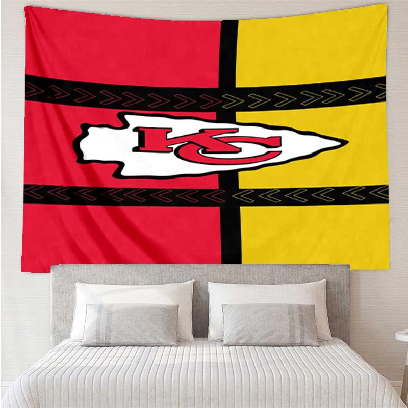 Kansas City Chiefs Logo Tapestry Hanging for Bedroom,Livingroom, Playroom,Decor Art Room Wall Tapestry Holiday and Birthday Gifts