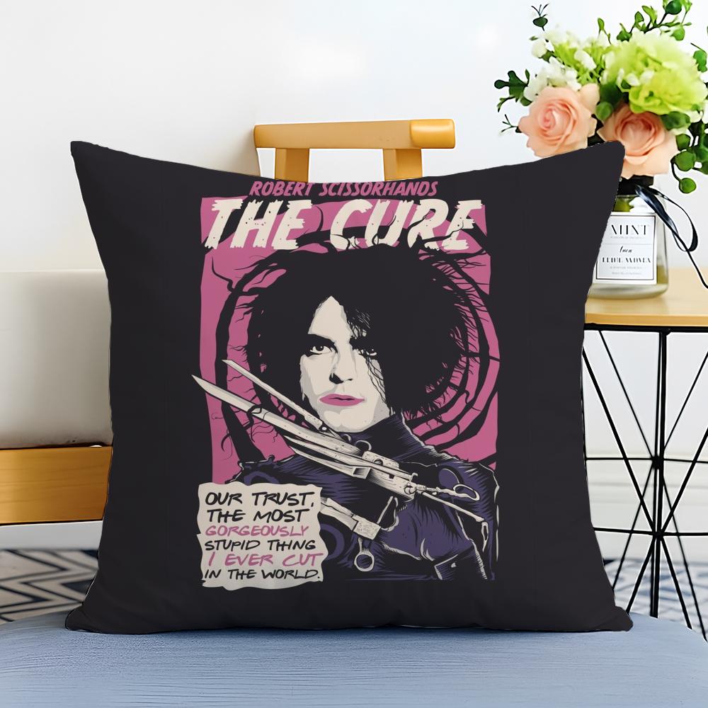 The CCure Rock Band Cushion Cover Washable Linen Pillowcase Soft for Sofa Bed Cozy Home Room Decor