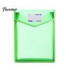Portable Briefcase Pouch Transparent File Folder, with Snap Closure, Waterproof A4 A5 Document Bag, Student Work Organizer Large Capacity Colorful PP