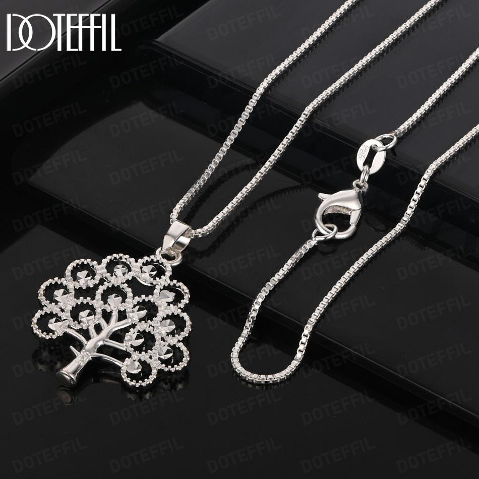 Модное ювелирное изделие из стерлингового серебра 925 пробы, кулон в виде дерева, свадебное ожерелье