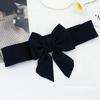 Women Elegant Large Bowknot Elastic Belt Dress Decorative Versatile Wide Belt Elastic Waistband Decoration