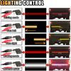 59" LED Tailgate Light Bar, IP67 Triple Row LED Tail Strip, Amber Turning Signals Lights Red Brake Running White Reverse Lights With Connector Wire,