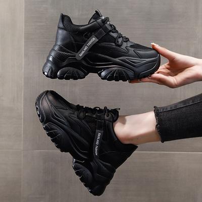 7 см внутренняя высота увеличения летняя женская толстая подошва сетчатая дышащая спортивная обувь увеличивающая рост уличная нескользящая повседневная обувь