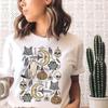 Fashion Women Moon Skull T Shirt Funny Casual O-neck Short Sleeves T-shirt Summer Female Tee Shirt
