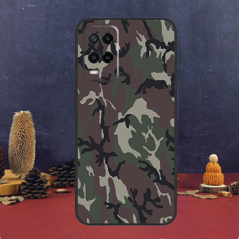 Military Army Camouflage For OPPO A58 A78 A98 A15 A16 A17 A76 A96 A77 A52 A72 A5 A9 A79 A94 A74 A57S A53S A54S Case