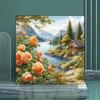 Пейзаж 5DDIY Алмазная картина Новая полная круглая квадратная мозаика вышивка дом Пейзаж Цветочная картина украшение стены