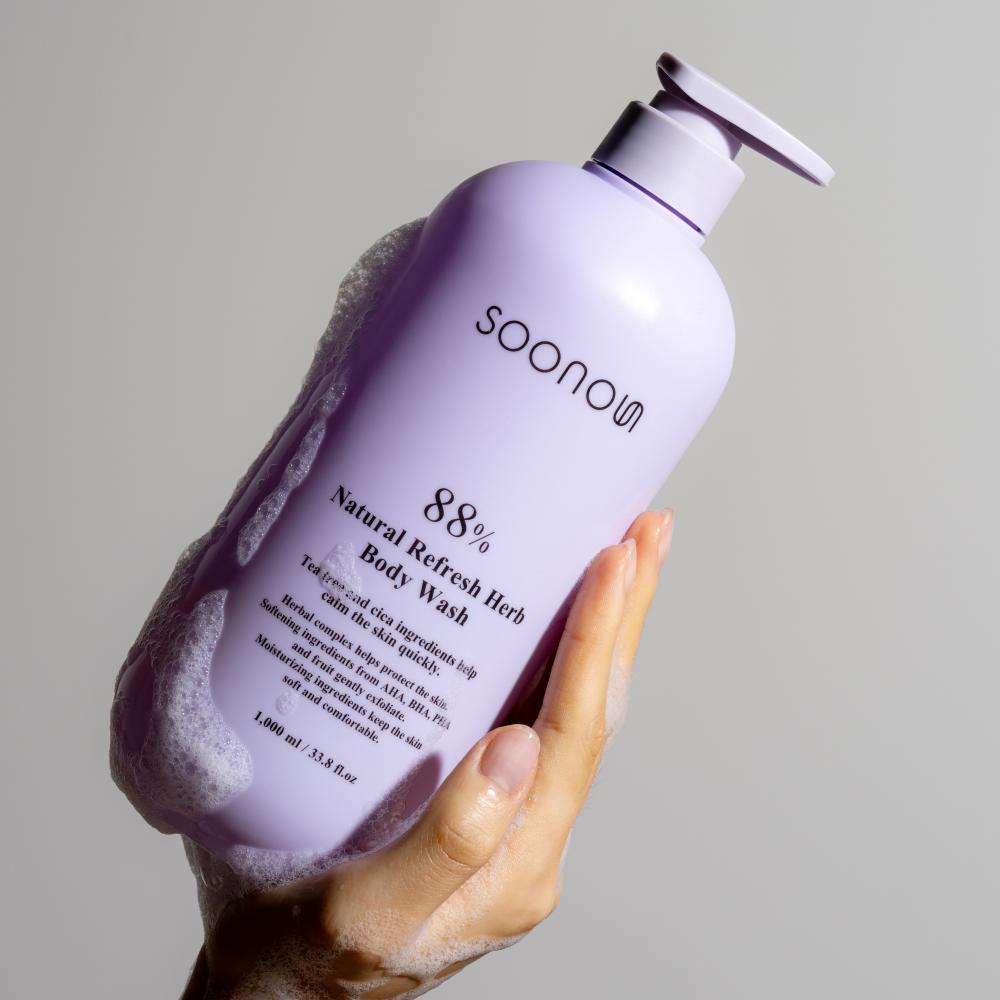 Sunoeun Natural 880,000PPM травяной слабокислый парфюмированный гель для душа от прыщей на спине, 1 шт., 1 л