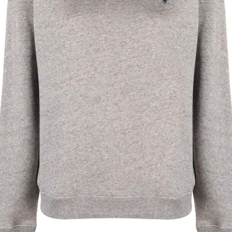 Polo Ralph Lauren Ss23 Толстовка с круглым вырезом и принтом логотипа Женская толстовка Серая 211891557-004