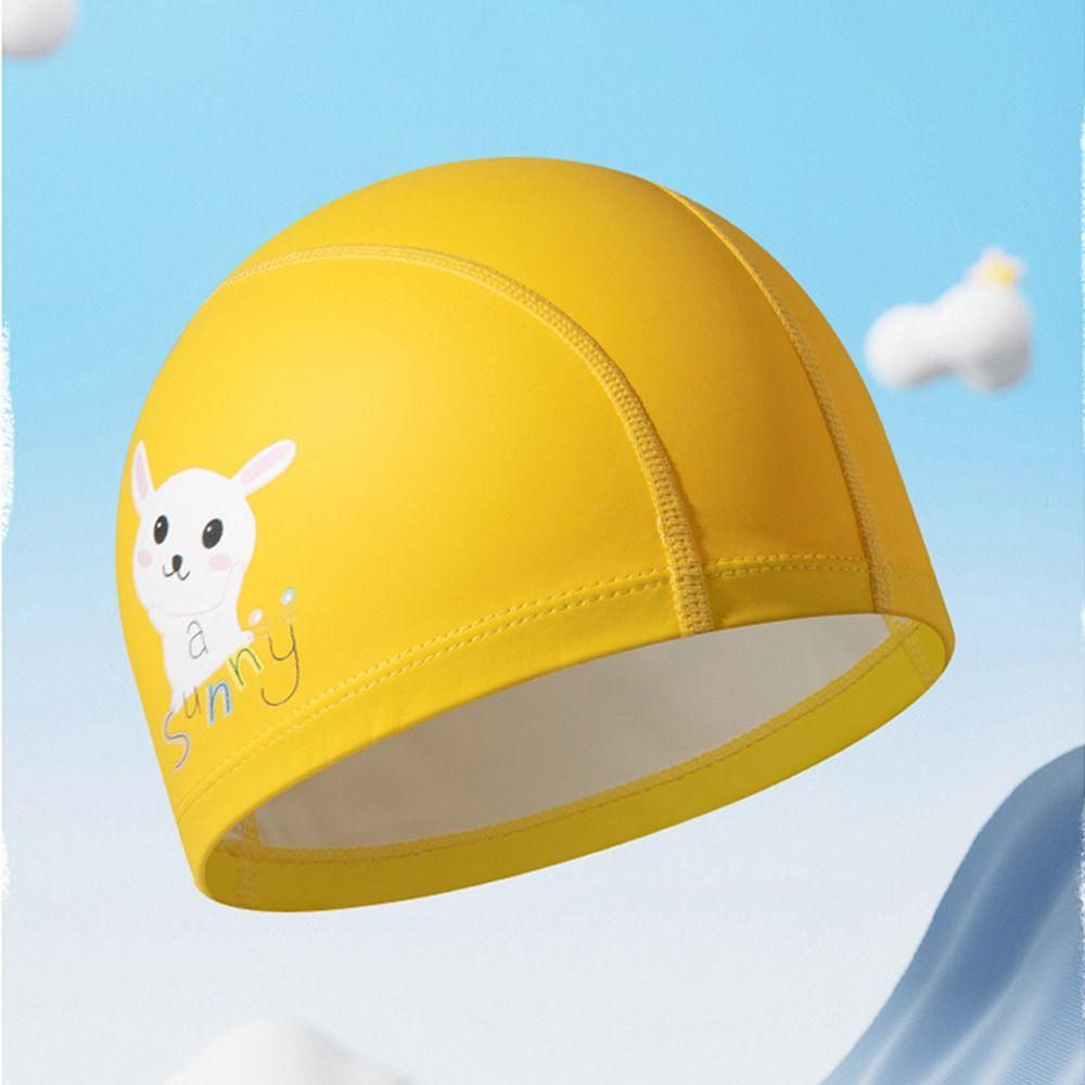 Водонепроницаемые детские шапочки для плавания из ПУ ткани, шапочка для плавания, мультяшные шапочки для дайвинга и купания для мальчиков и девочек