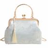 Women's Vintage Evening Bag With Tassel Kiss Lock Top-Handle Clutch Shoulder Chain Purse Crossbody Bags Womens Evening Handbag for Wedding Party Prom