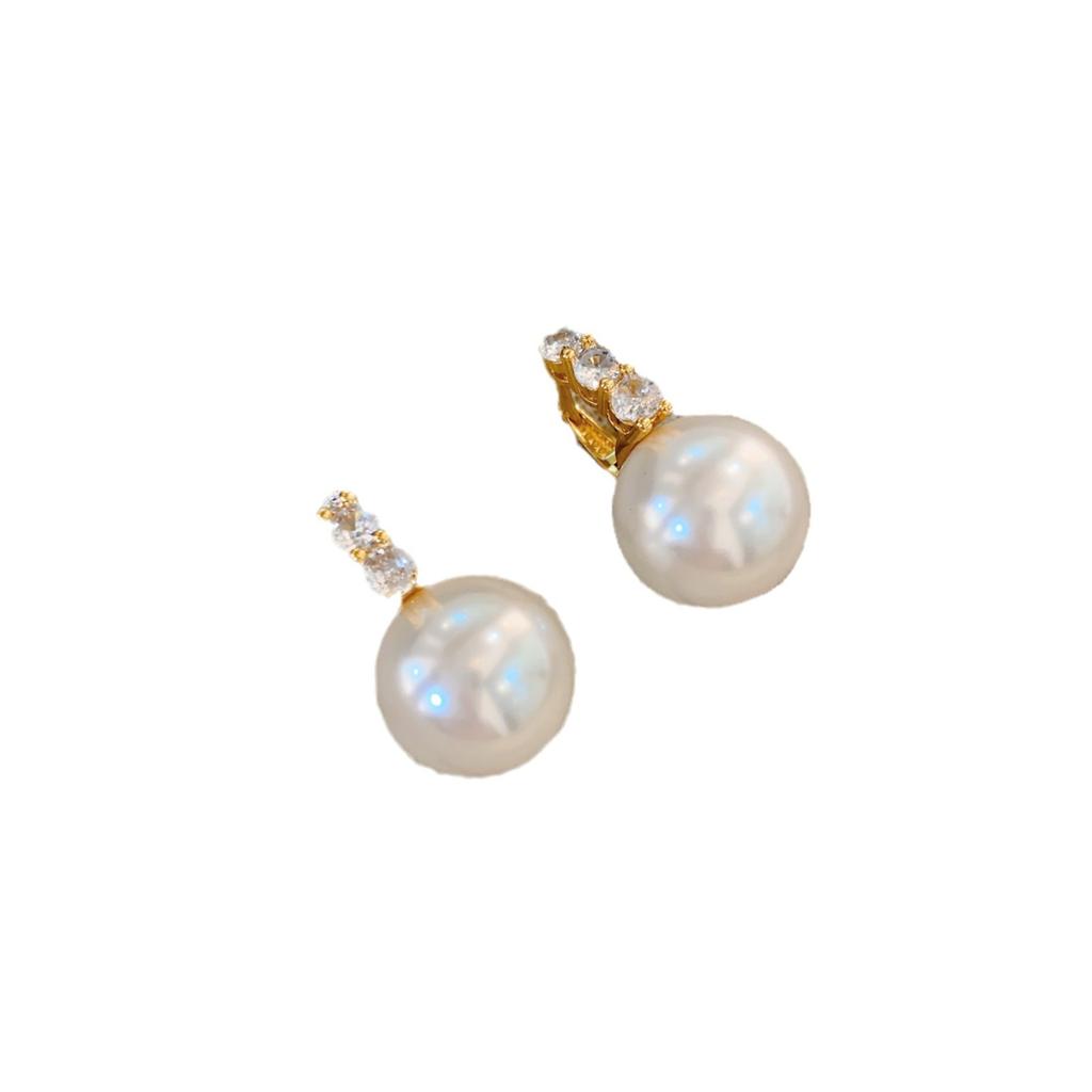 Pink Pearl Earrings Women'S Design High-End Light Luxury French Stud Earrings