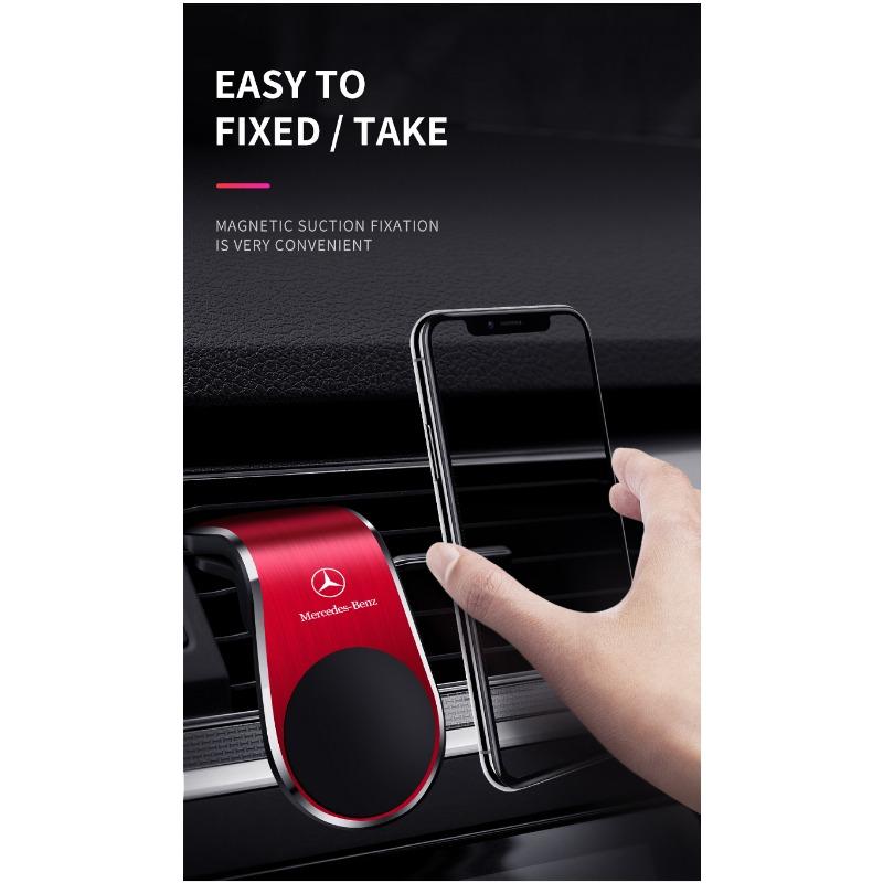 Car Magnetic L-shaped AMG Badge Car Dedicated GPS Phone Holder Car Goods For Mercedes-Benz AMG C500 C200 C300 A B C E GLA CLA GLK GL ML GLE W204 W205