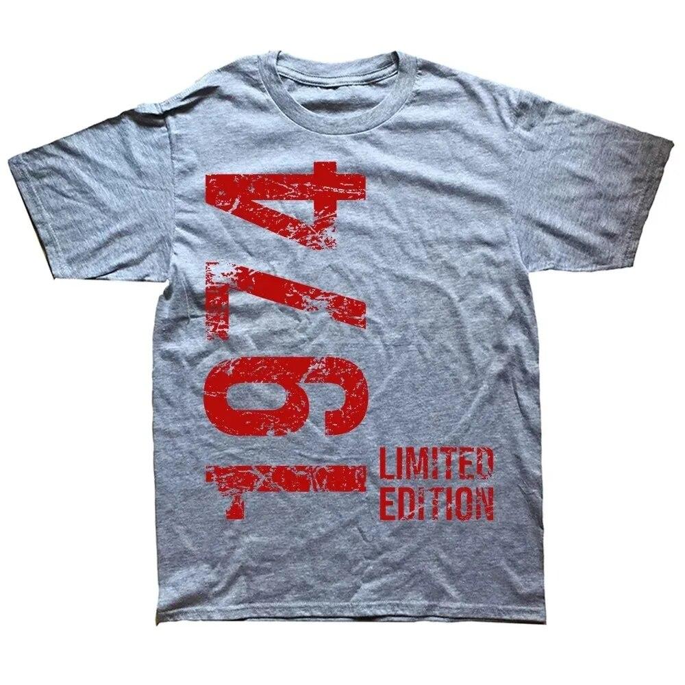 Unisex Women Birthday Anniversary T-shirts 1974 50th 50 Years Old Limited Edition Vintage Cotton T Shirt Gift Short Sleeve Tee Tops