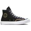 Converse 1970-е Chuck Taylor All Star Классические Универсальные Высокие Кеды из Канваса Унисекс Кроссовки Угольно-Черный 171409C
