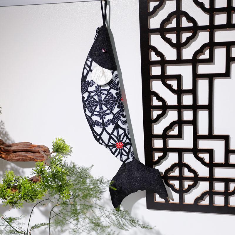 Creative Koi Fish Pen Bag - High-Value Japanese Fabric Stationery Holder, Forest Style