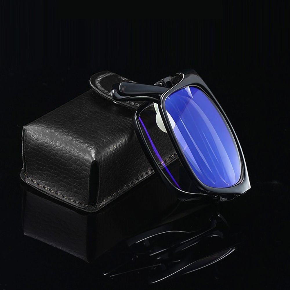Care Vintage Classic Computer Goggles with Case Anti-blue Light Glasses Folding Presbyopia Eyewear Foldable Reading Eyeglasses