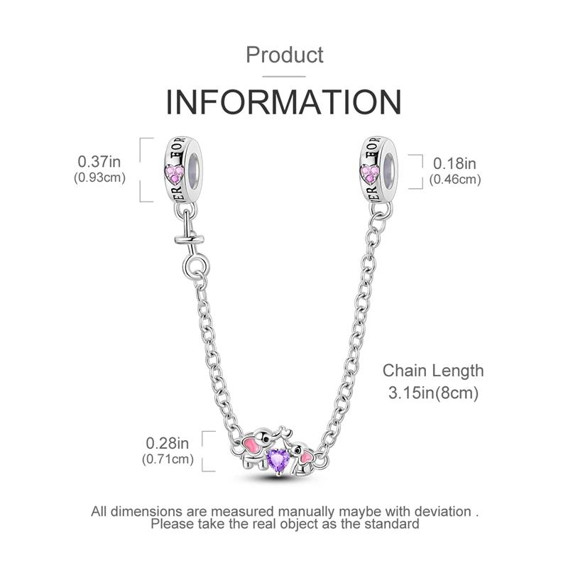 Подлинная медная цепочка безопасности для рождественской елки в виде соединенных сердец, подходит для оригинального браслета, DIY шармы для изготовления ювелирных изделий