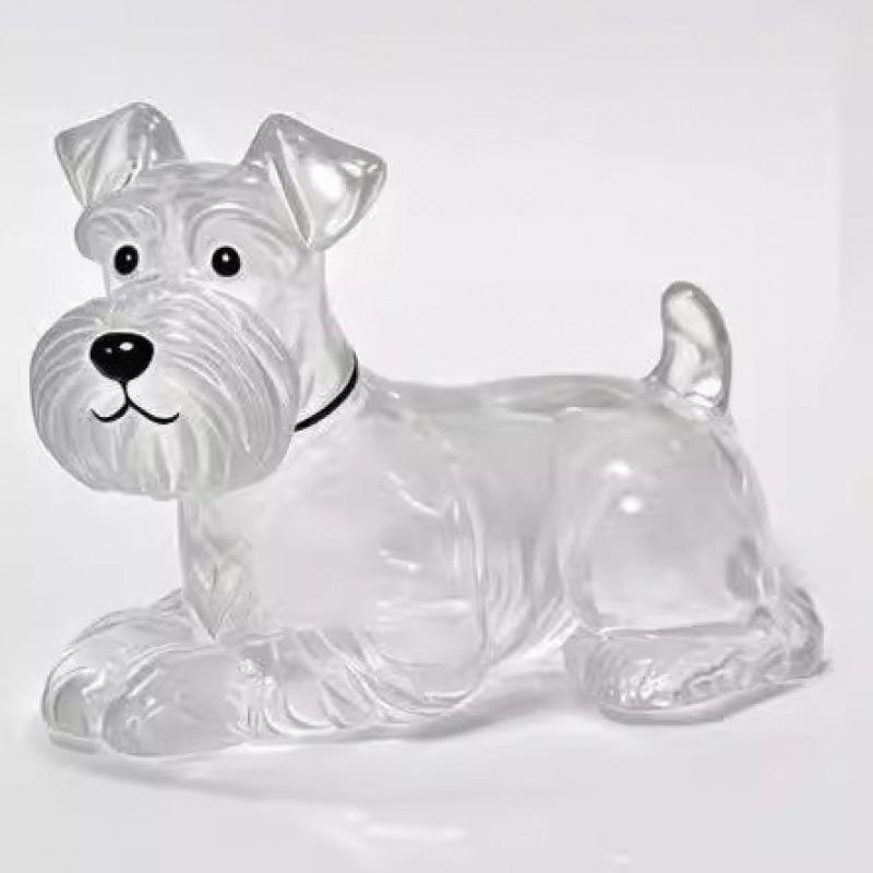 Cute Puppy Clear Hair Storage Box - Animal Fur Ball Keepsake Hanging Ornament, Decorative Dustproof Display Case Gift