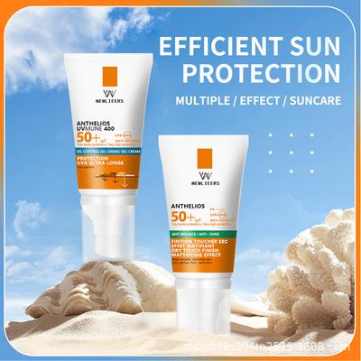 Изоляция SPF50 + Контроль жирности кожи лица Матовый Прозрачный Увлажняющий Уход за кожей Солнцезащитный крем