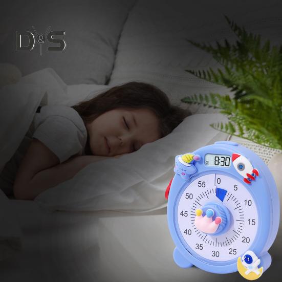 1 комплект таймера, простой в использовании бесшумный 60-минутный таймер для визуального исследования, таймер обратного отсчета магнитной адсорбции для домашней кухни