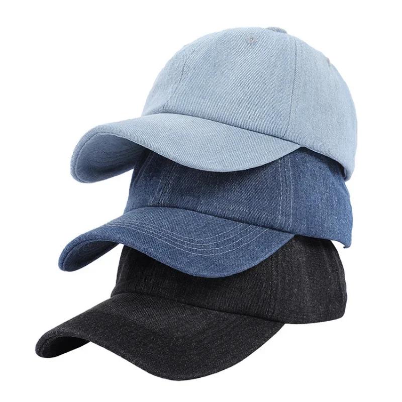 Unisex Denim Baseball Cap Blank Washed Jean Hat Casquette Adjustable Snapback Hats Caps For Men And Women Sun Caps