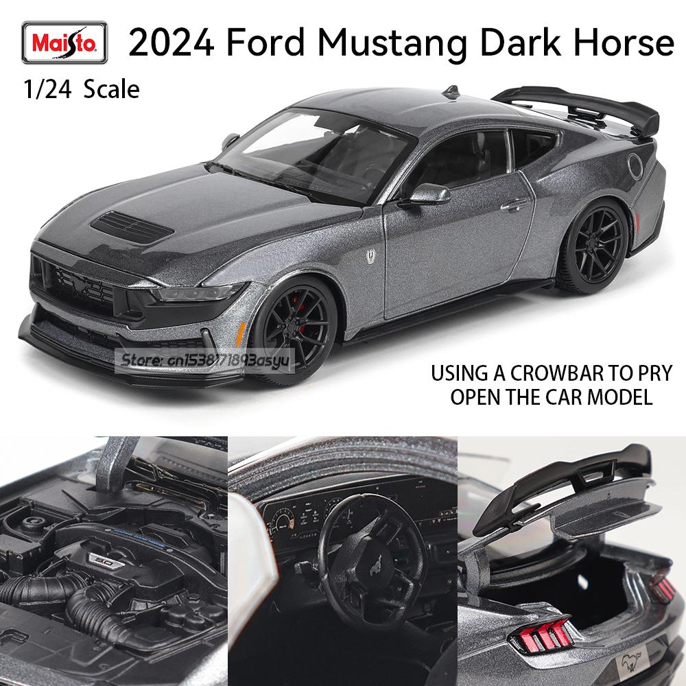 Майсто 1:24 2024 Ford Mustang Dark Horse литой автомобильный модельный ремесленный декор коллекция игрушечные инструменты подарочные модели