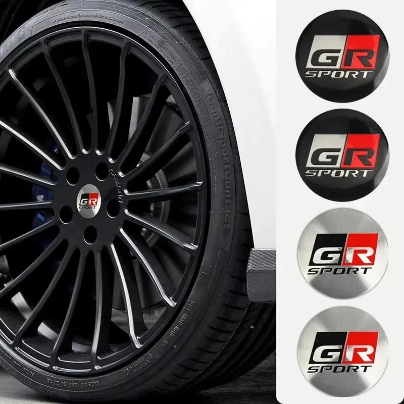 56mm 4pcs/set Car Wheel Center Stickers Hub Cap Decal For x5 GR Sport Logo Corolla C-HR Avensis RAV4 4runner Camry Prado x5