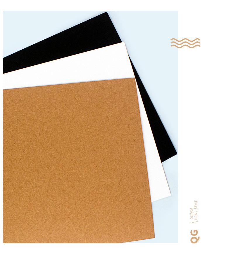 Black & White Card Paper: 8k & 4k Sizes, A4 & A3 Kraft, Thick Sheets for Student Crafts and Projects.