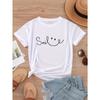 Letter Print Crew Neck T-Shirt, Casual Short Sleeve Top for Spring & Summer, Women's Clothing