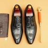 Leather Shoes Men'S Korean Version Of British Trend Wedding Business Casual Shoes Genuine Leather Crocodile Pattern Men'S Shoes