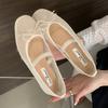 Simple Mesh Breathable Soft Bottom Mary Jane Women Shoes Fashion Design Bowknot Shallow Mouth Flat Shoes Party Ballet Dance Shoe