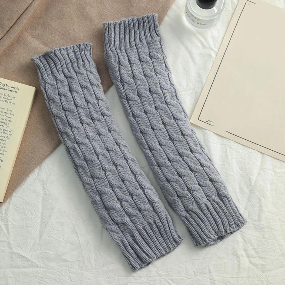 Double-Layered Women Leg Warmers Twist Pattern Ankle Warmer Knitting Leg Warmers  Autumn Winter