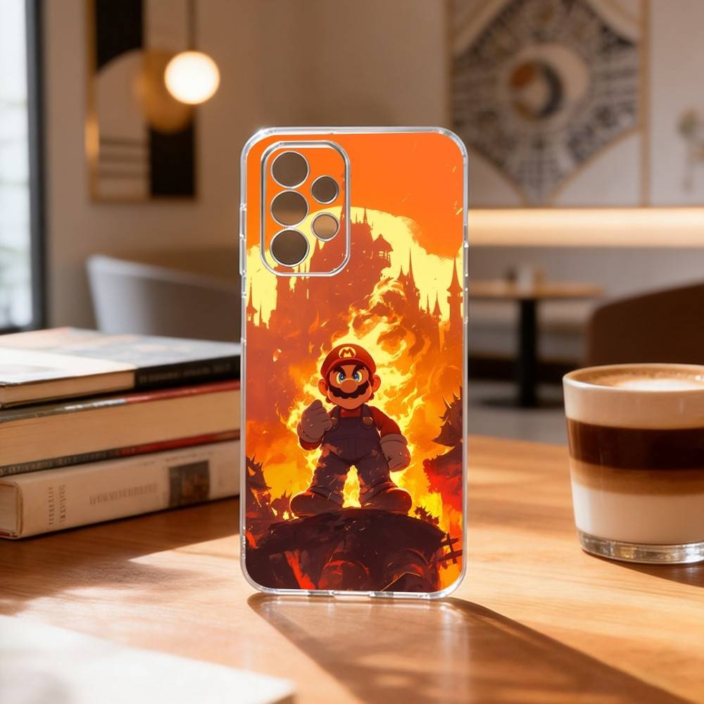 Мультяшный Super T-MarioS Bros Чехол для телефона Прозрачный Силиконовый Мягкий Для Samsung S25,S24,S21,S22,S23,S30,Ultra,S20,Plus,Fe