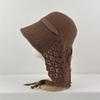 High-Quality Breathable Shawl Sun Hat Polyester Foldable Beach Hat Hollow Out Wide Brim Straw Hat Beach