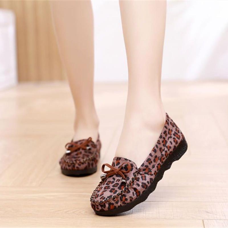 Zapatos de mujer женская мода милый круглый носок красный галстук-бабочка весенние туфли без застежек нескользящие женские повседневные леопардовые черные мокасины ba330
