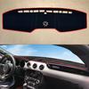 Car DashMat Non-Slip Black WIth Red Rim Sun For FORD MUSTANG 2015 2016 2017 2018