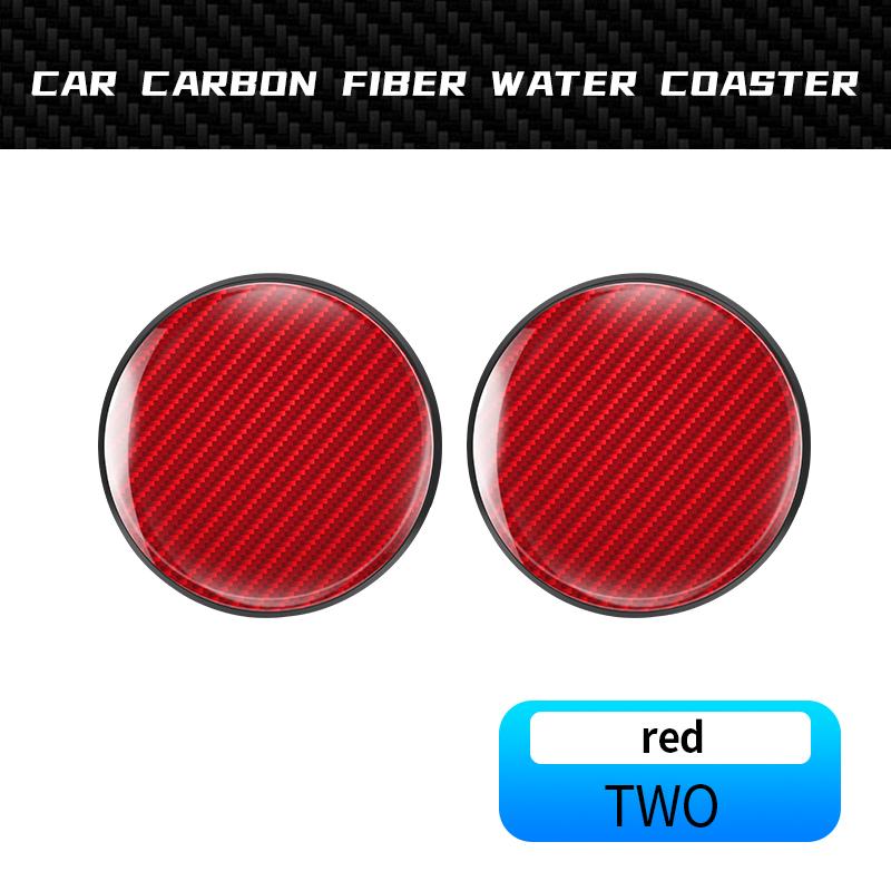 W148Hub Caps 2Pcs Leather Coaster Anti-noise Water Cup Pad Cushion For Volkswagen Scirocco Arteon Beetle GTI Tiguan R-Line Jetta T-R